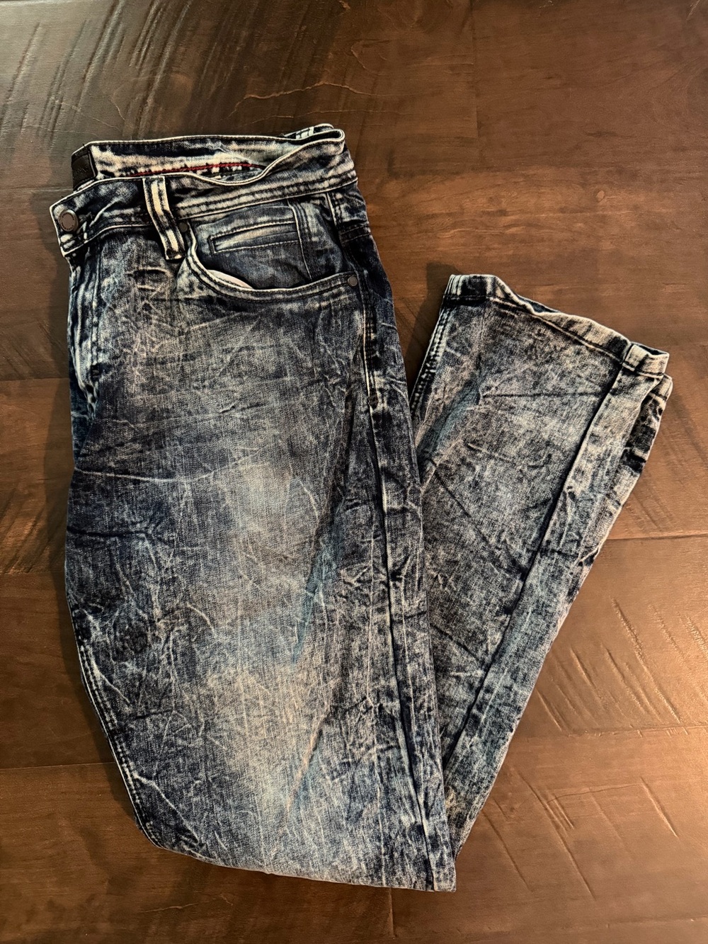 Steve’s Jeans Acid Wash Skinny Jeans Men’s 34x32 Blue Stretch Denim